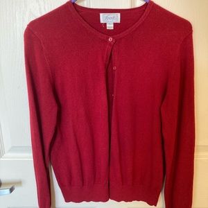 Cute business casual red cardigan size M